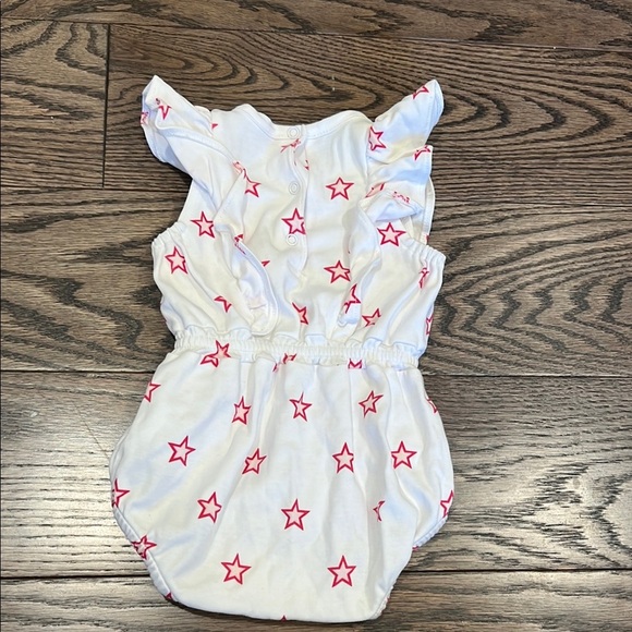 Baby Star Print Romper 1-3 months Livly bloomingdale’s prima cotton EUC designer - Picture 4 of 4